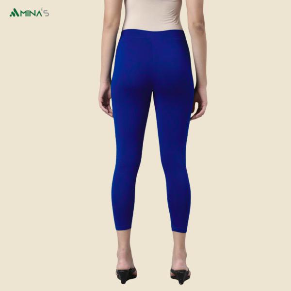 Womens Ankle Fit Leggings | Cotton Lycra |Waist Rib | All Colors | Manufacturer To Consumer Direct Sale