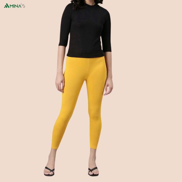 Womens Ankle Fit Leggings | Cotton Lycra |Waist Rib | All Colors | Manufacture To Consumer Direct Sale