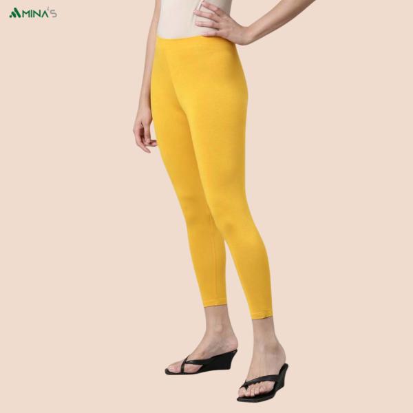 Womens Ankle Fit Leggings | Cotton Lycra |Waist Rib | All Colors | Manufacture To Consumer Direct Sale