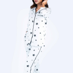 Sapphire Strawberry Blue Pyjama Set | Notched Collor | 100% Pure Cotton | Bio-Washed | Manufacture to Consumer Direct sale